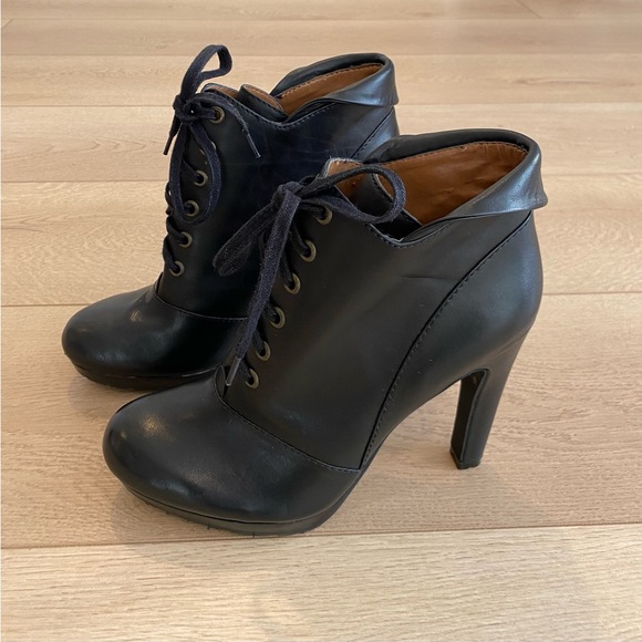 MRKT Black Leather Lace-Up Ankle Boot, Size 8 (Euro 38.5) - Picture 12 of 12